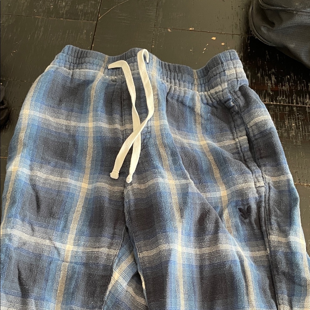 American Eagle Outfitters Blue Plaid Joggers